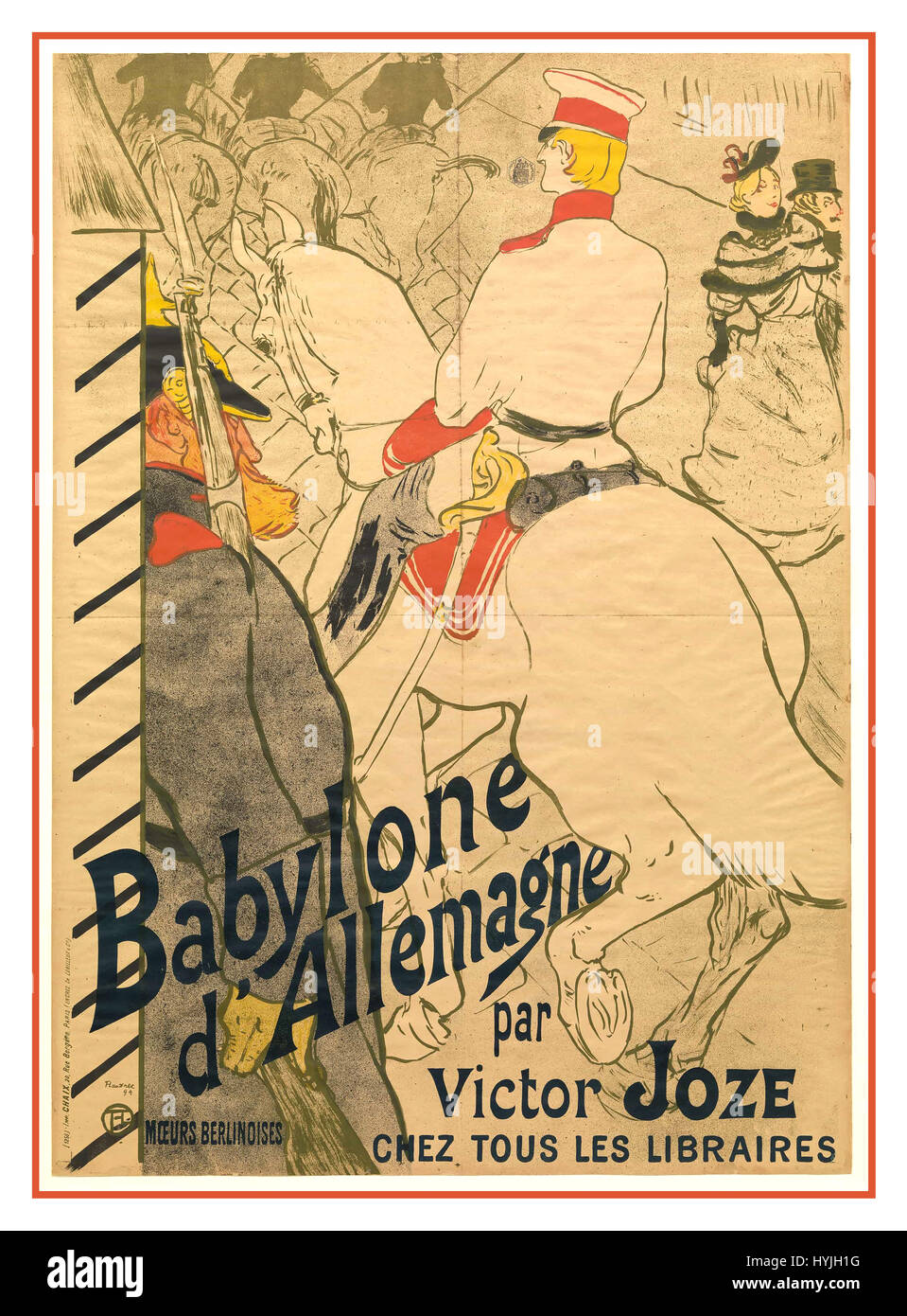 Babylone d' Allemagne, années 1800, l'art, la couleur, d'allemagne, peinture, affiche, TOULOUSE-LAUTREC, par Victor Joze la verticale Banque D'Images