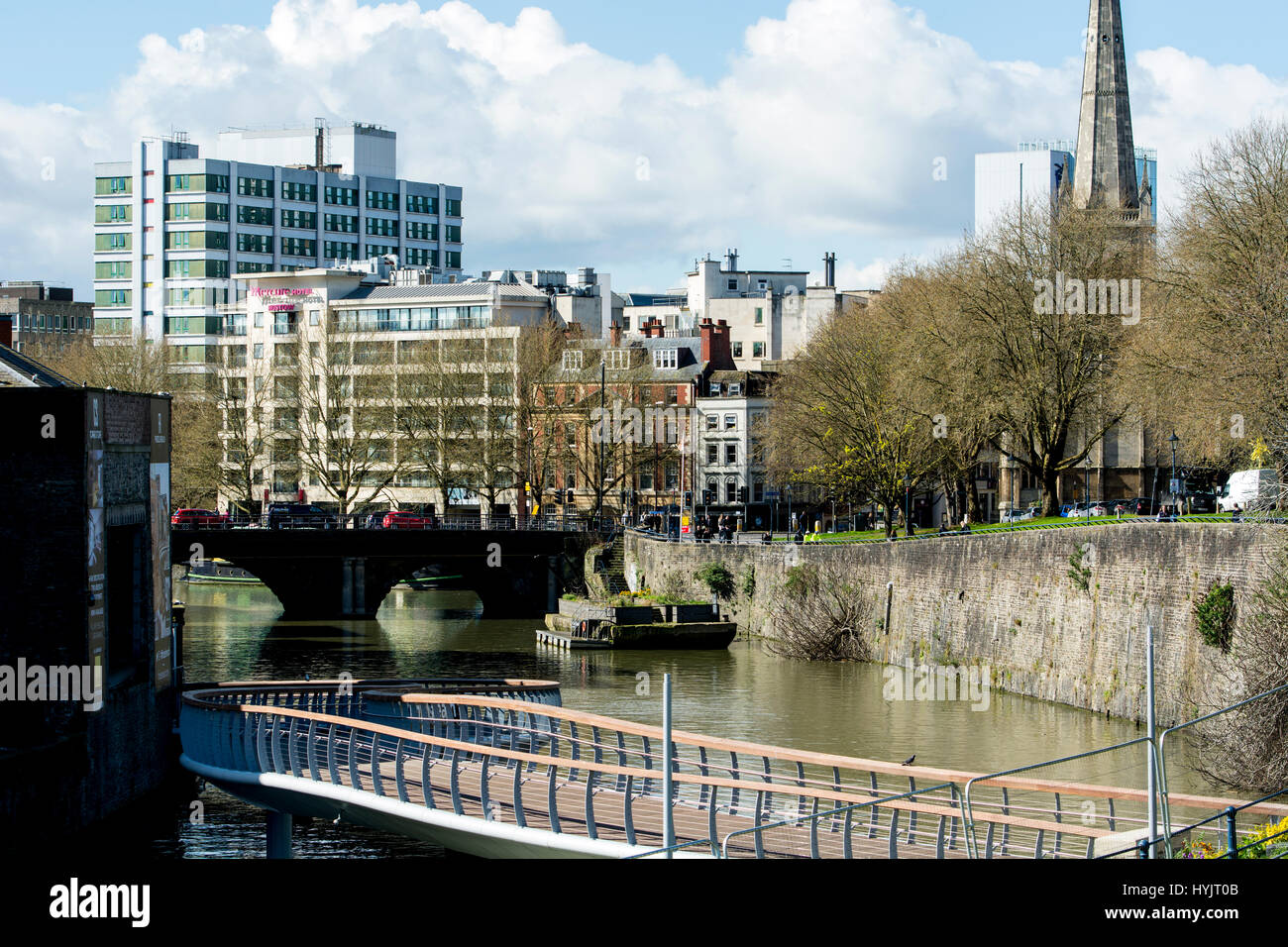 Vue vers le parc du château de pont à partir de Bristol, Bristol, Royaume-Uni Banque D'Images