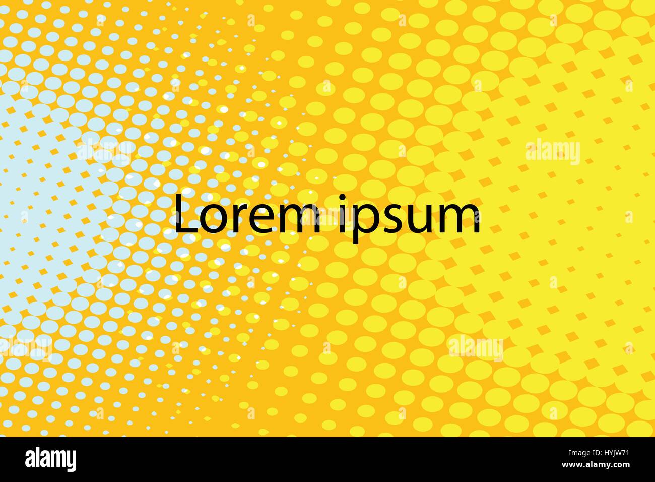 Lorem ipsum pop art abstrait jaune rétro arrière Illustration de Vecteur