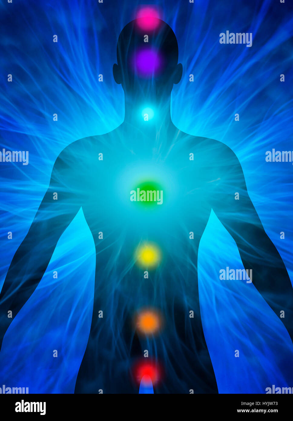 La méditation humaine Banque D'Images