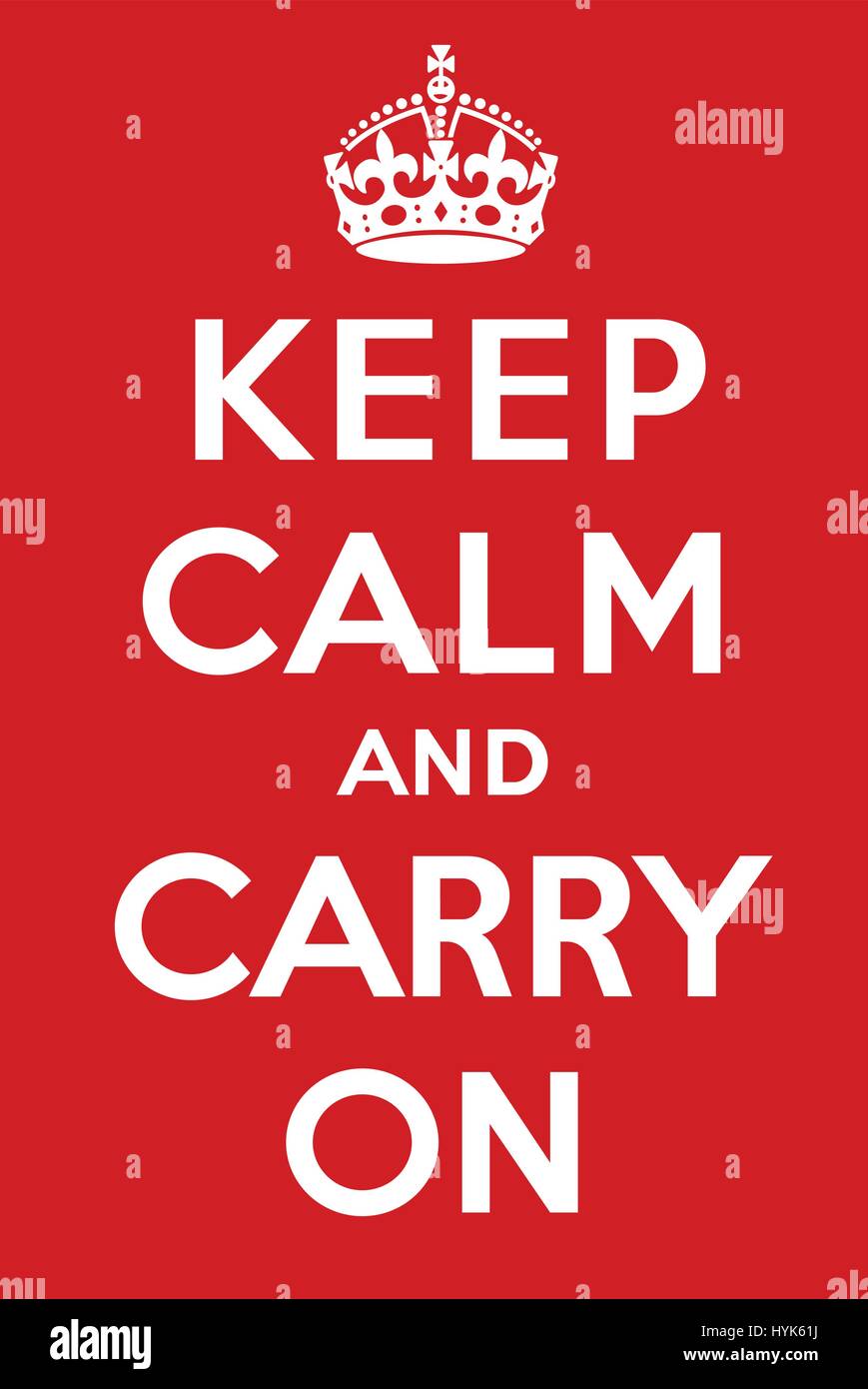 Keep calm and carry on poster Illustration de Vecteur