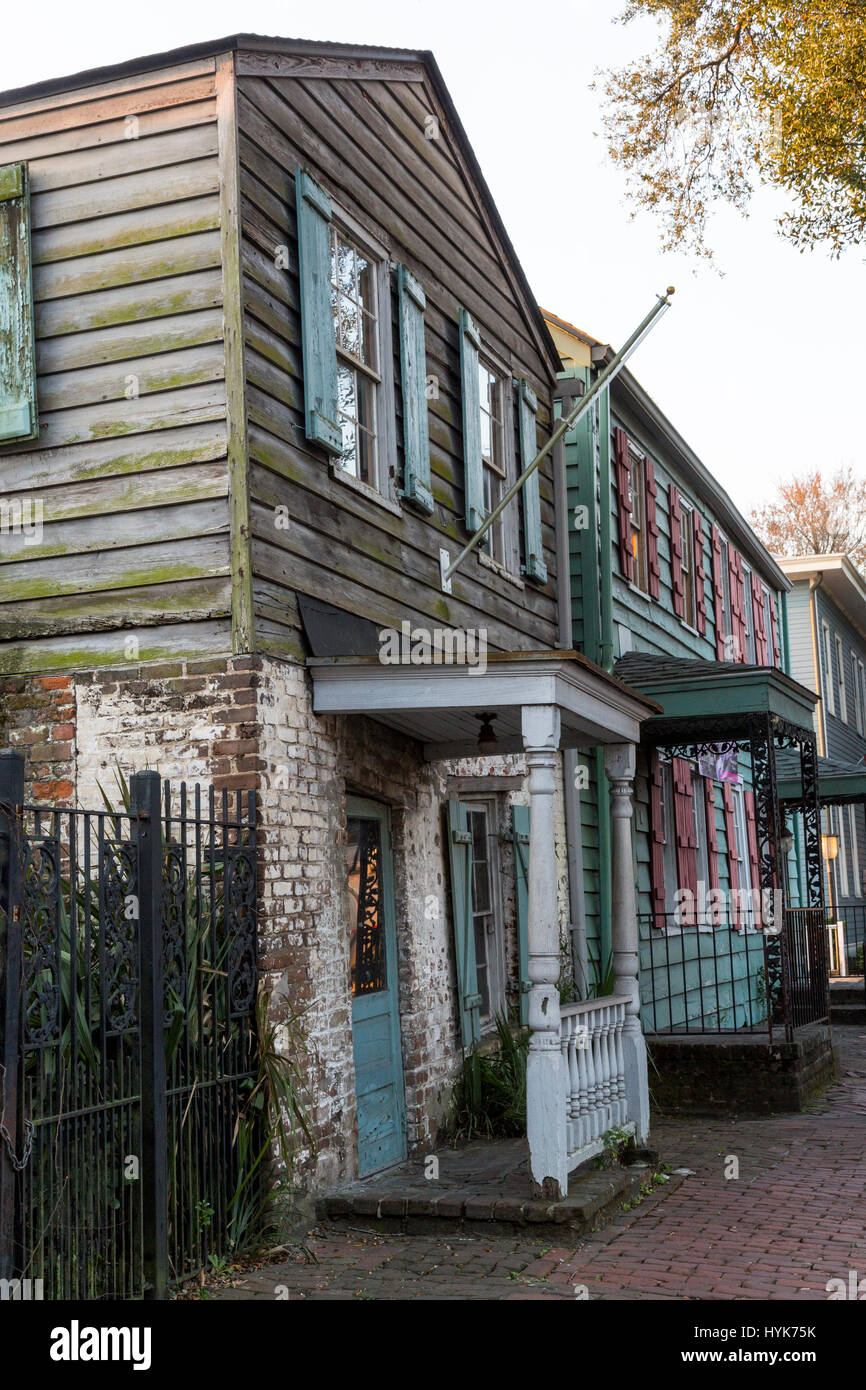 Savannah, Géorgie. Maison La plus ancienne à Savannah, en 1732. Banque D'Images