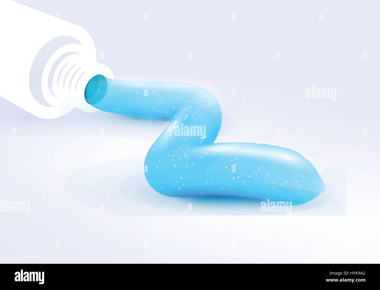 Couleur bleu abstrait isolé du tube de dentifrice blanchissant ou ad peinture illustration vectorielle hygiène des dents,élément sur fond blanc Illustration de Vecteur