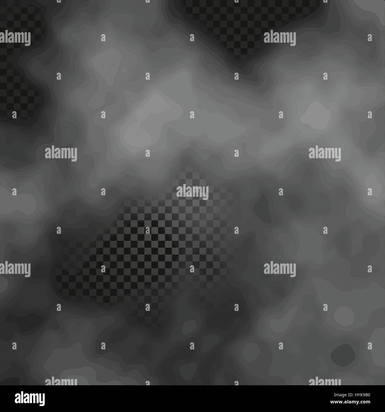 Le brouillard ou la fumée transparent effet spécial isolé sur fond sombre misty checkered background vector illustration Illustration de Vecteur