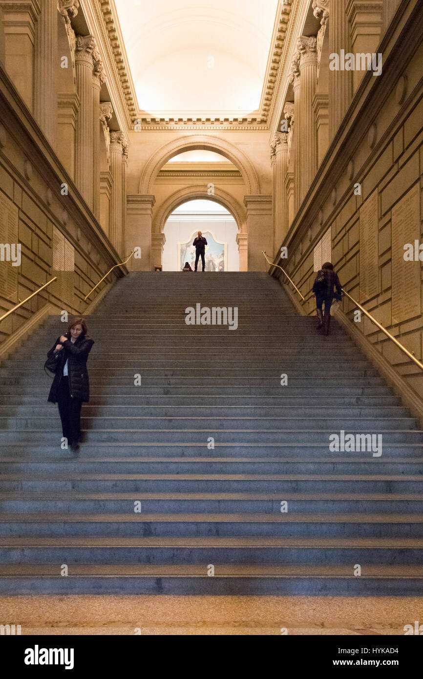 Escalier principal, Metropolitan Museum of Art, New York City, USA Banque D'Images