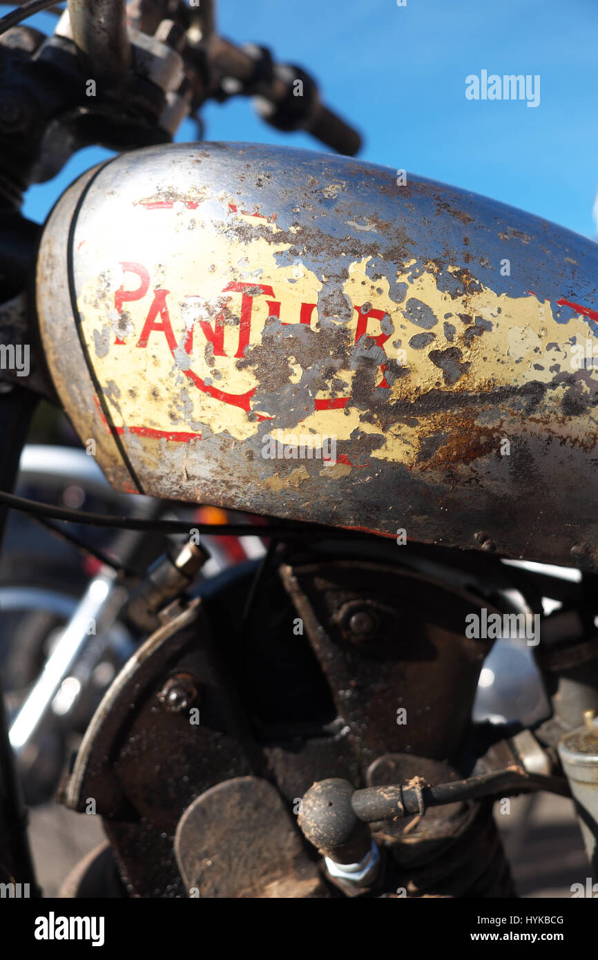 Vintage moto Panther fabriqués par Phelon et Moore en Angleterre de 1904 à 1967 Banque D'Images