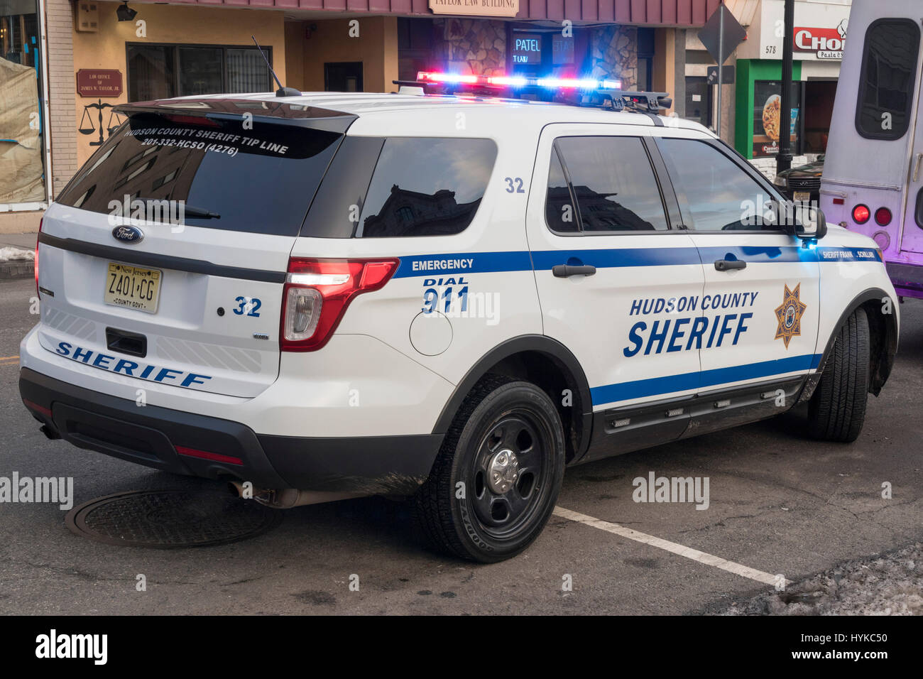 La voiture du shérif du comté de Hudson, Jersey City USA Photo Stock - Alamy