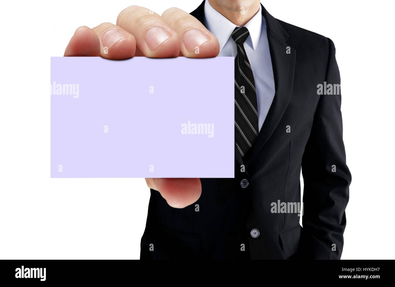 Man showing blank business card Banque D'Images