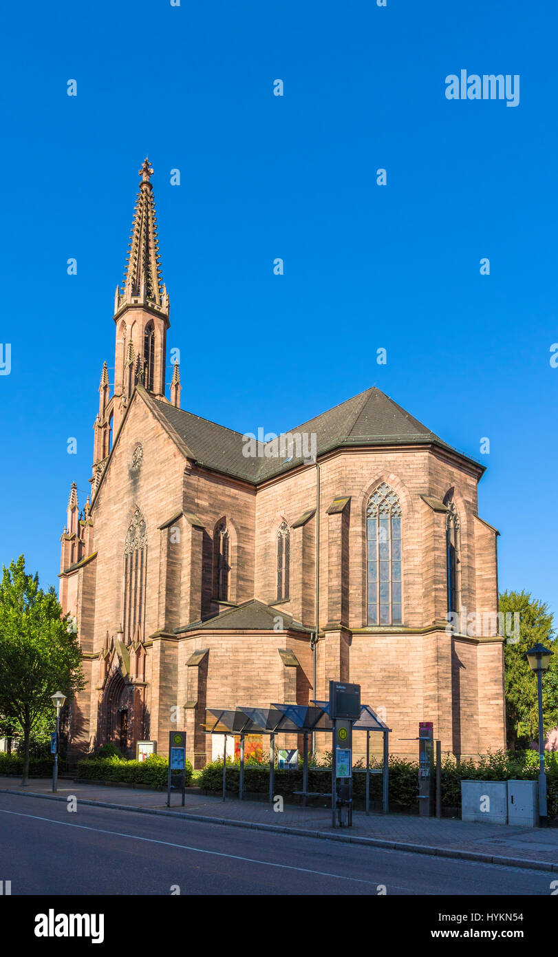 Evangelische Stadtkirche à Offenburg - Allemagne, Bade-Wurtemberg Banque D'Images