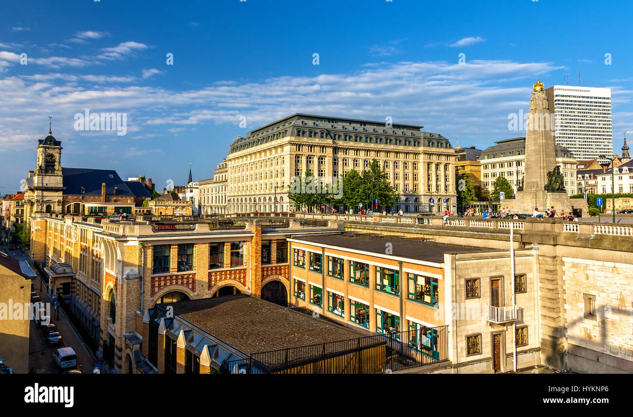 Vue de la Place Poelaert à Bruxelles - Belgique Banque D'Images