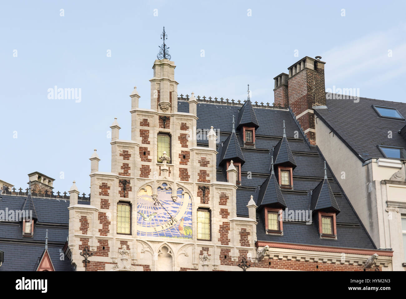 Le détail des bâtiments de Saint Jacques-sur-Coudenberg à Bruxelles Banque D'Images
