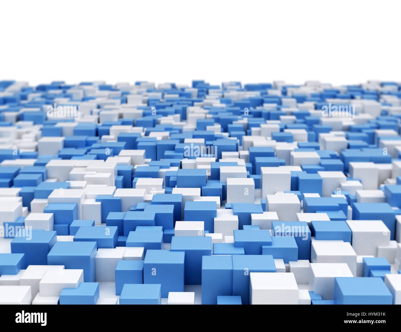 Abstract cubes 3d'arrière-plan. Isolated on white Banque D'Images