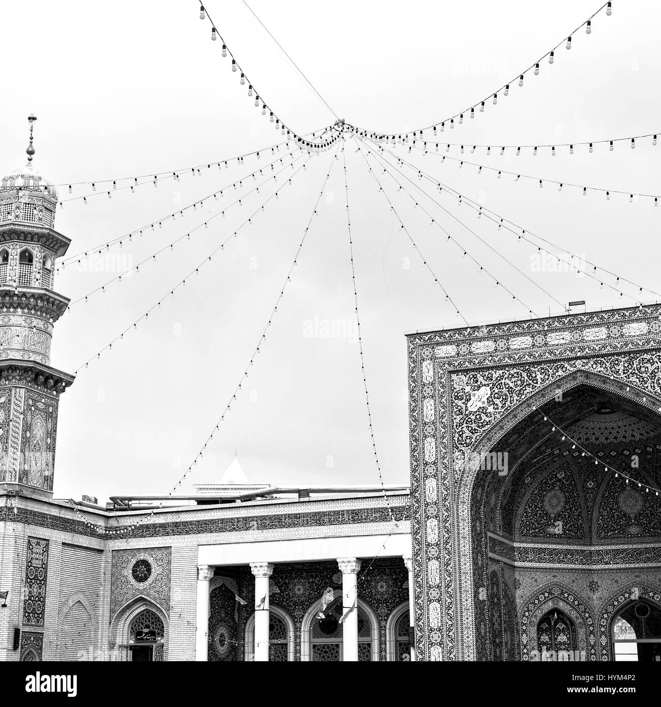 Flou dans l'Iran et l'ancienne religion mosquée architecture perse Banque D'Images
