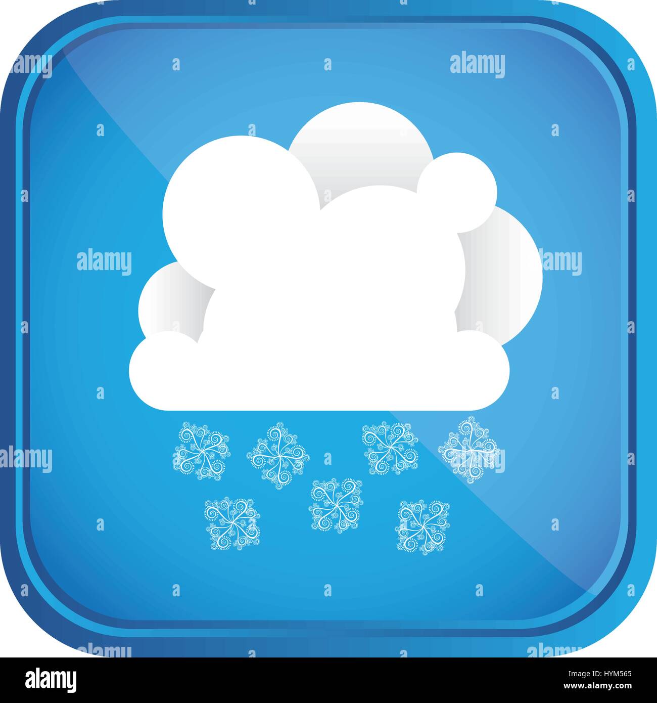 Météo d'hiver jour l'icône bouton Illustration de Vecteur