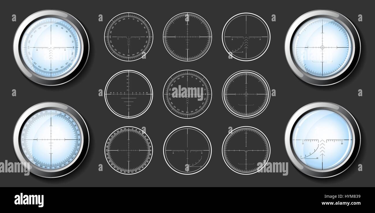 Jeu de sniper en croix Illustration de Vecteur