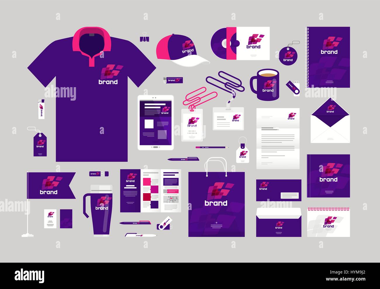 Modèle d'affaires. L'identité d'entreprise modèle. Logo, label, promotion de la marque. Vector illustration Illustration de Vecteur