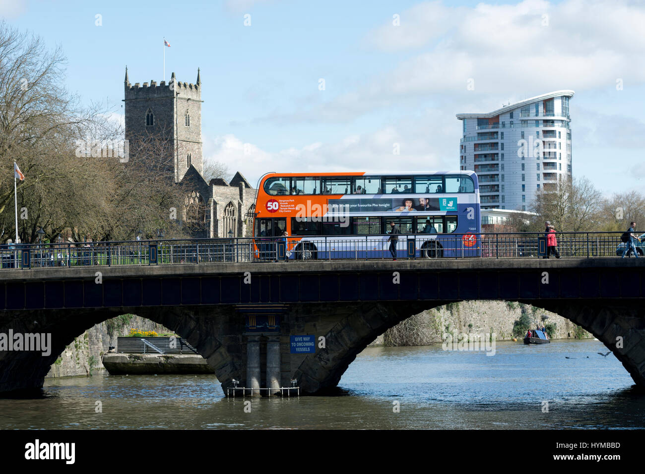 Bristol Pont sur le port flottant, Bristol, Royaume-Uni Banque D'Images