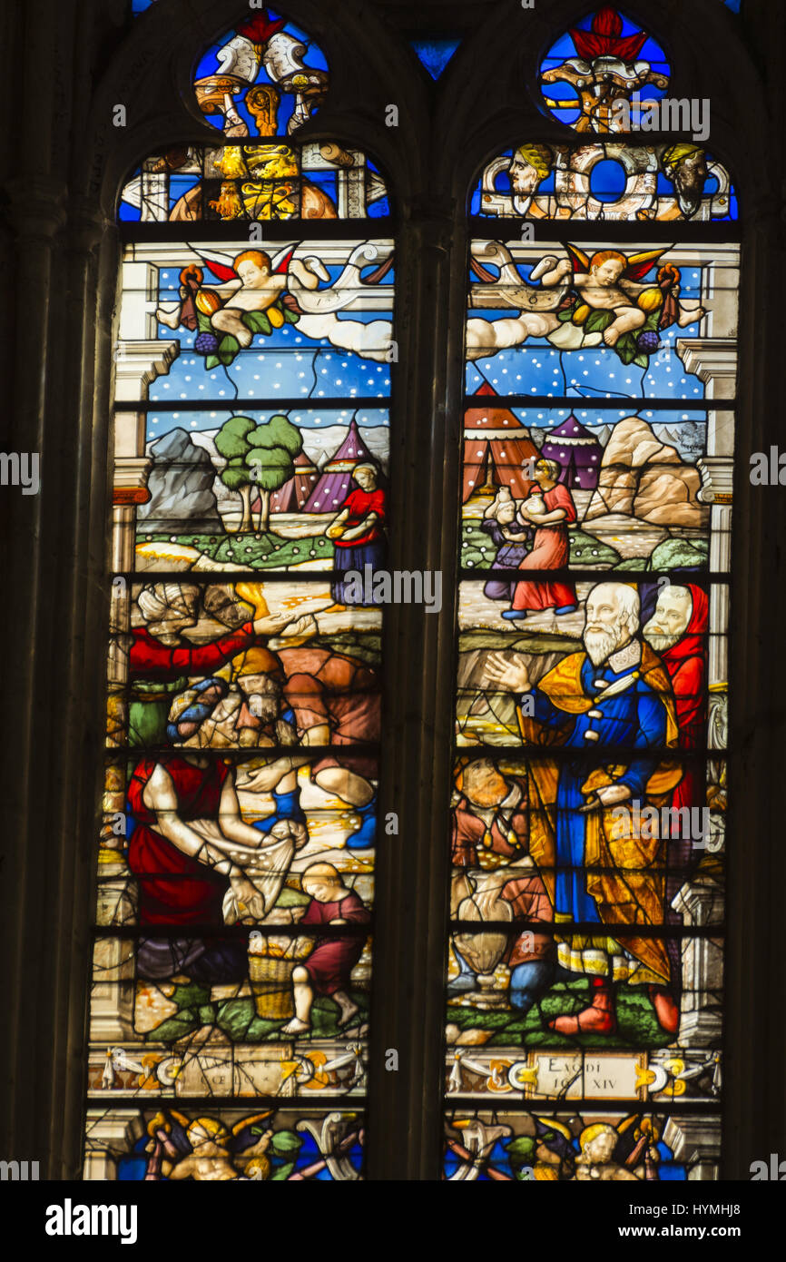 France, Bourgogne, Auxerre, Cathédrale de St Etienne Banque D'Images