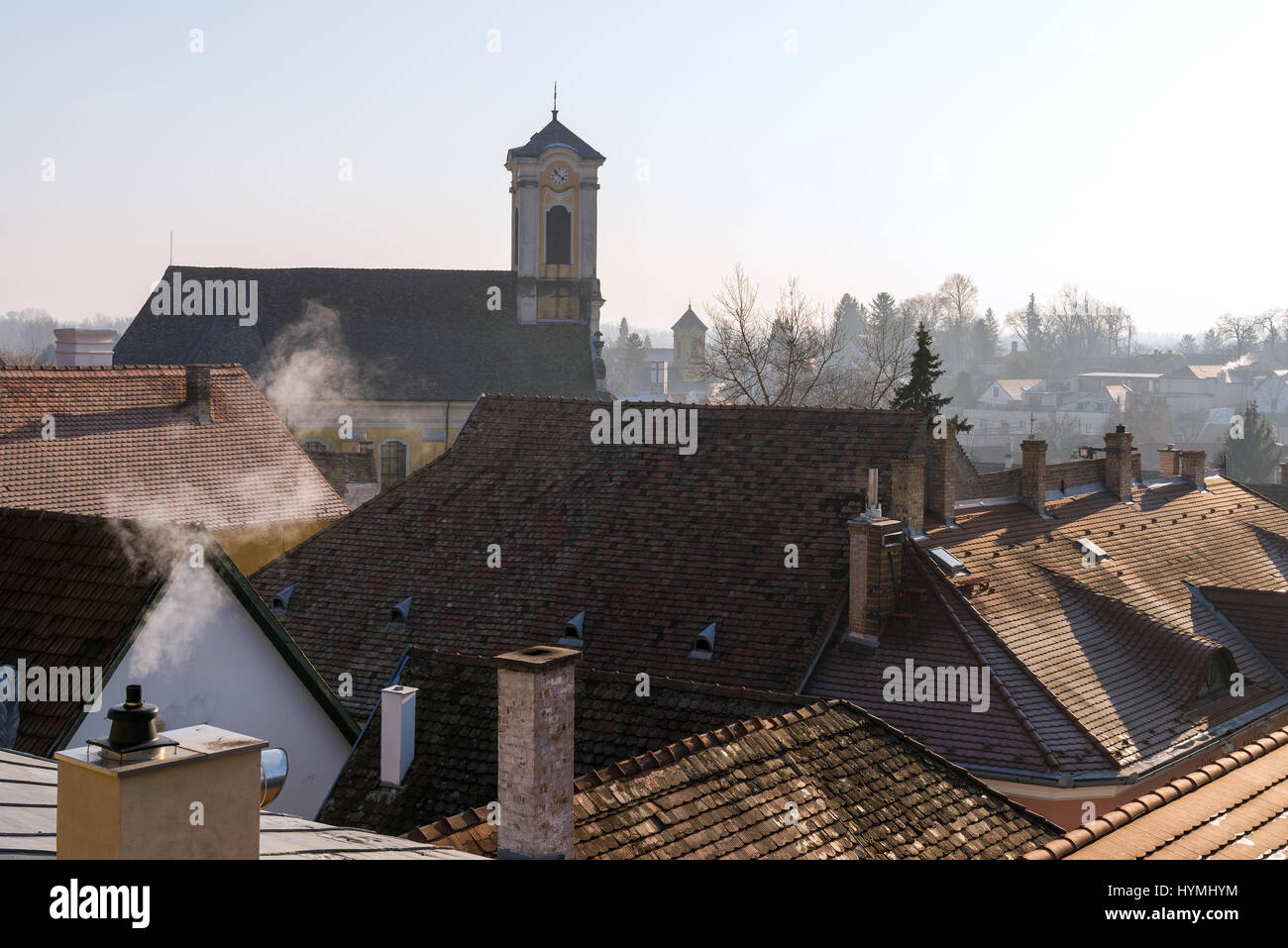 Abri international et la ville de Szentendre, Hongrie Banque D'Images
