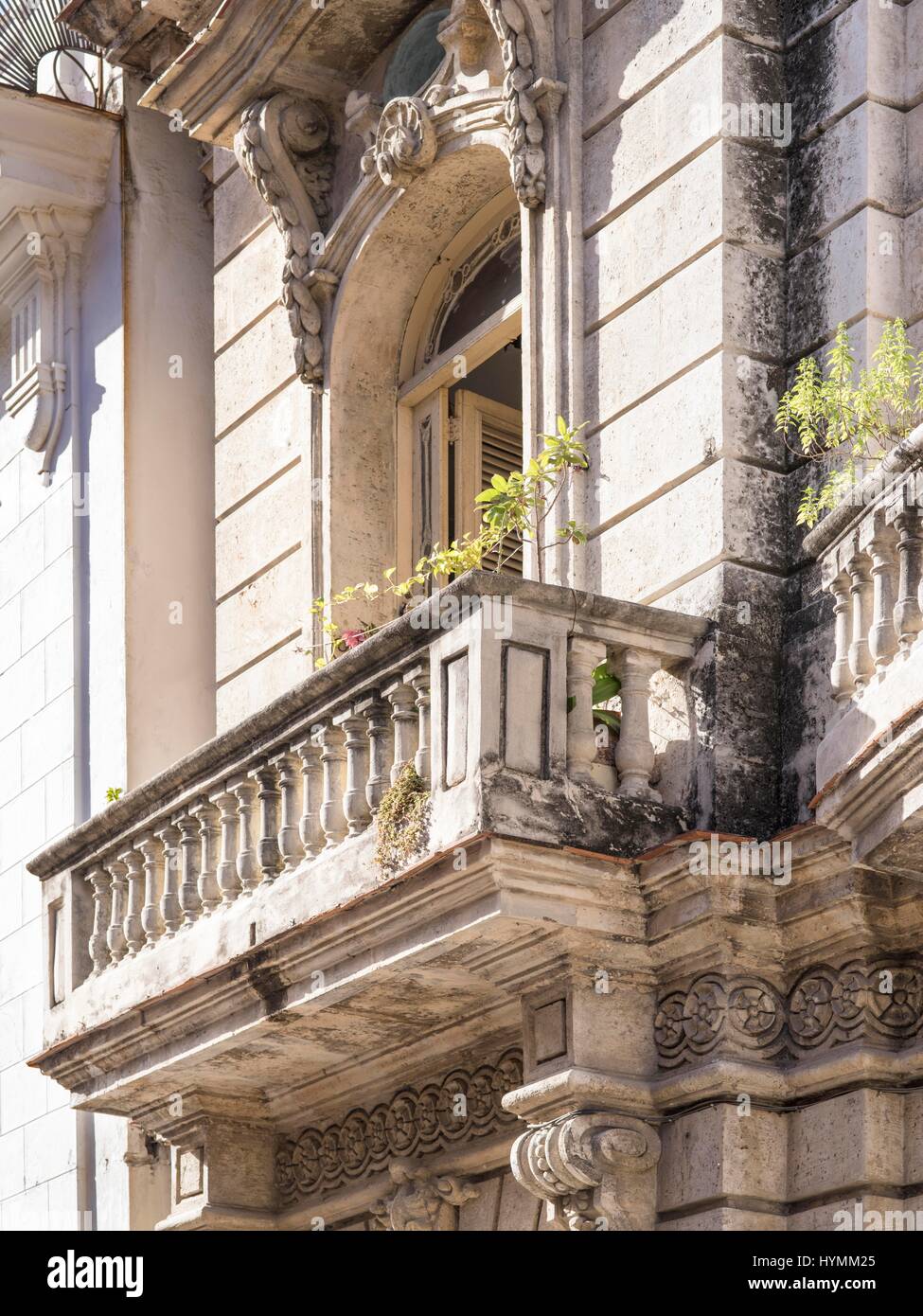 Cet appartement de style classique du vieux bâtiment colonial dans la Vieille Havane, Cuba Banque D'Images