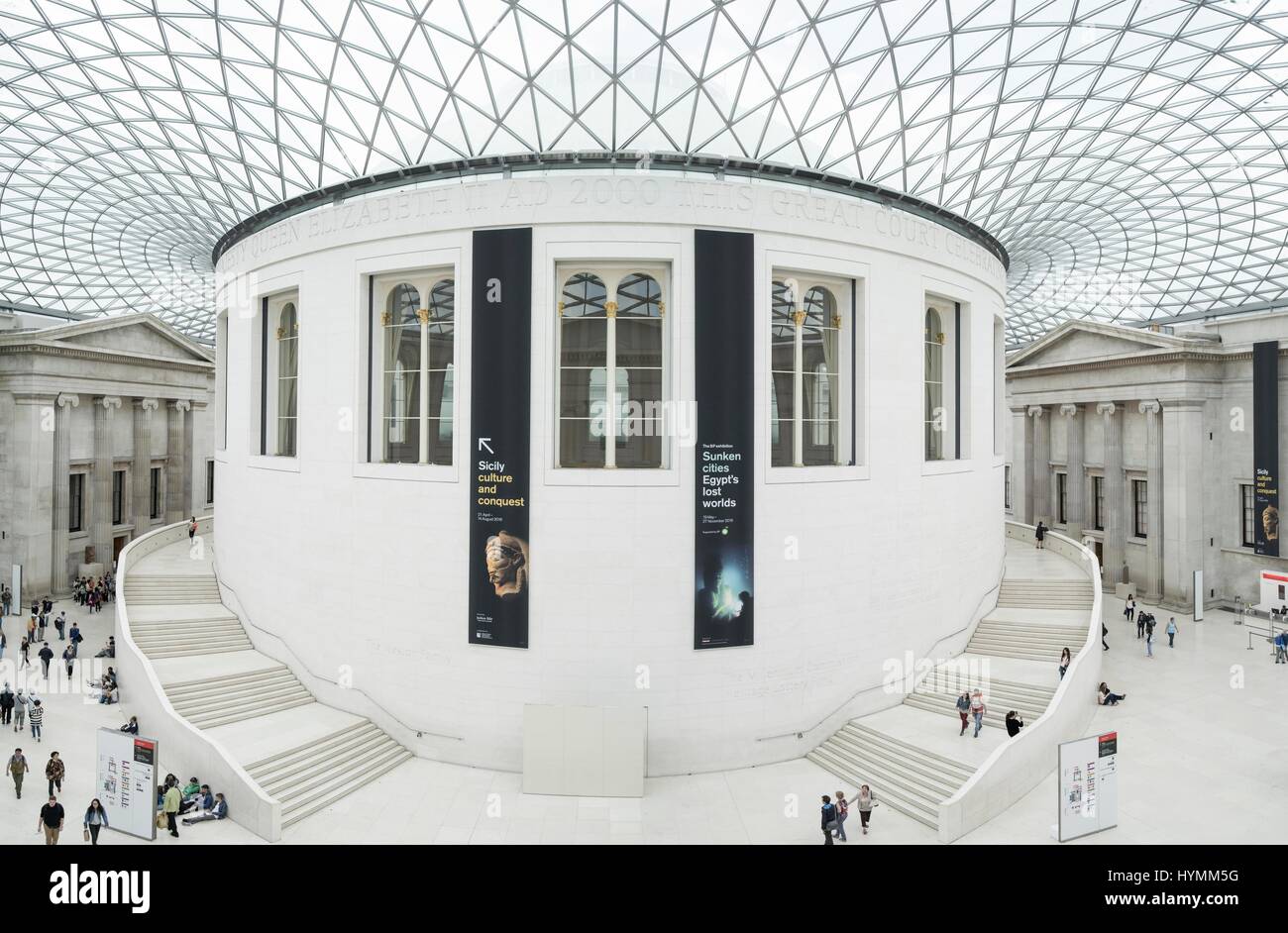 British Museum, Great Court à Londres, Angleterre, Royaume-Uni Banque D'Images