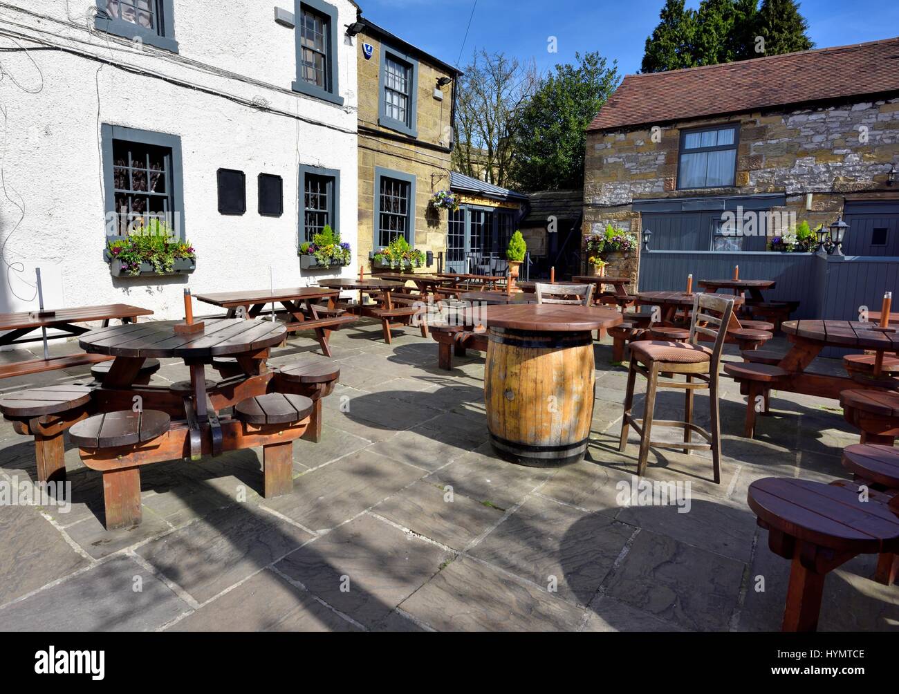 Coin salon extérieur d'une maison publique,Bakewell, Derbyshire, Royaume-Uni Banque D'Images