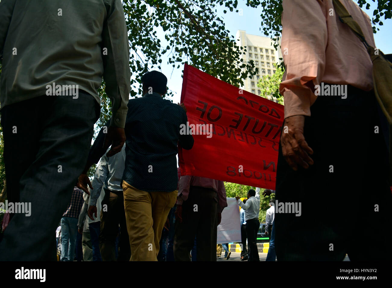 Une manifestation pacifique à l'Inde Banque D'Images
