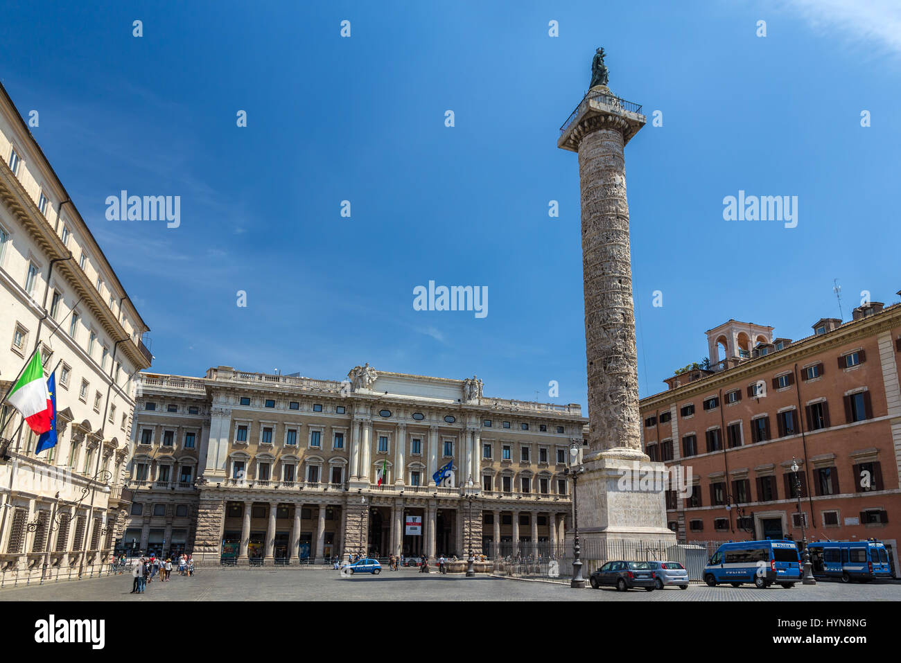 Piazza Colonna à Rome, Italie Banque D'Images