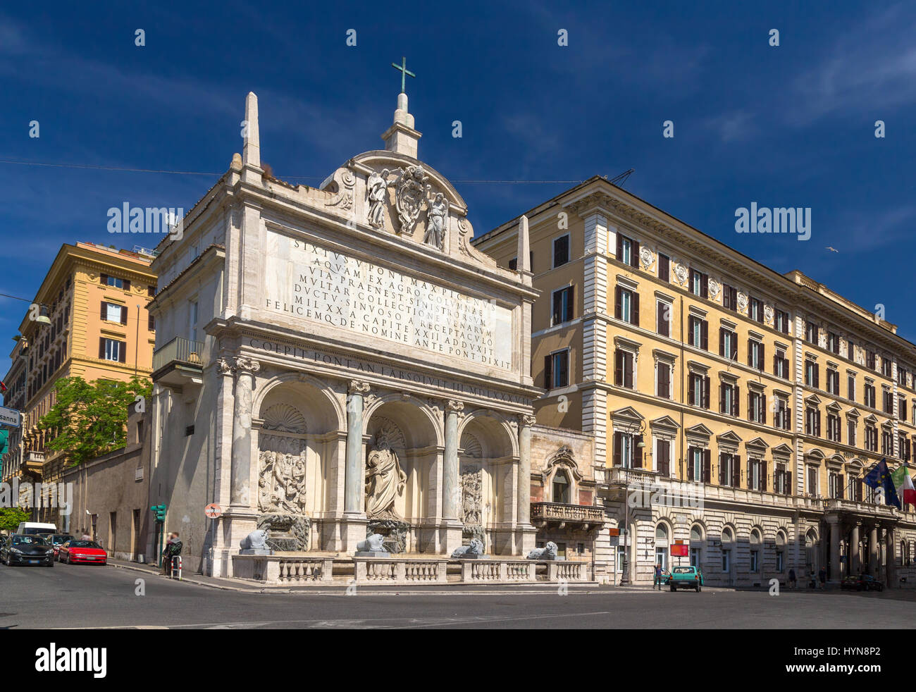 Fontana dell'Acqua Felice à Rome, Italie Banque D'Images