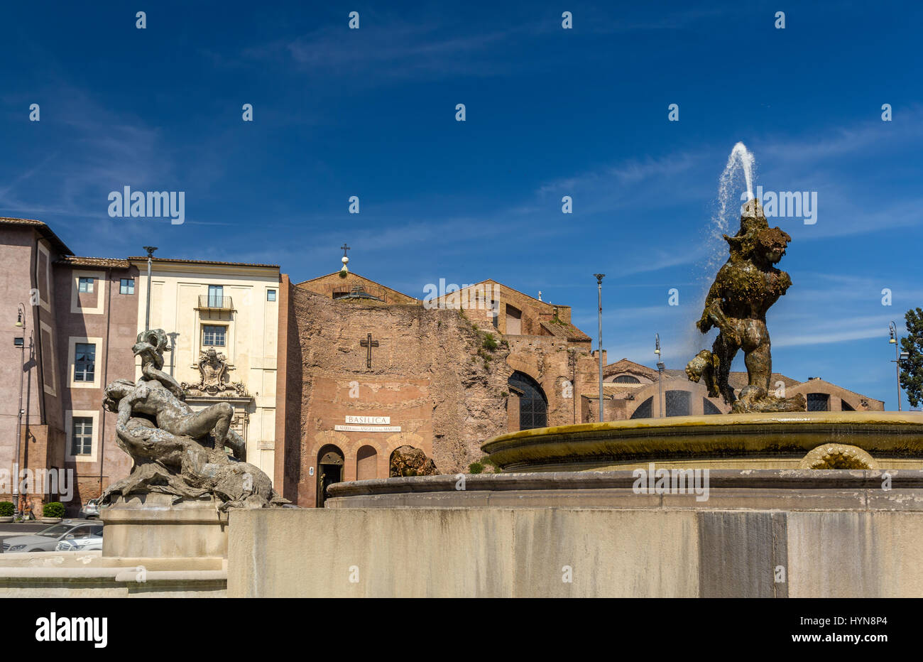 Fontana delle Naiadi n Rome, Italie Banque D'Images