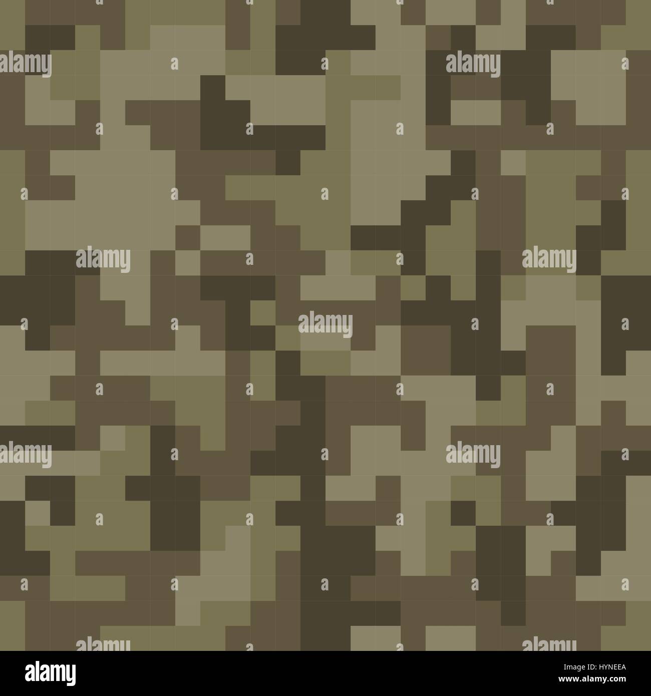 Camo Pixel modèle homogène. Désert ou jungle camouflage marron Illustration de Vecteur
