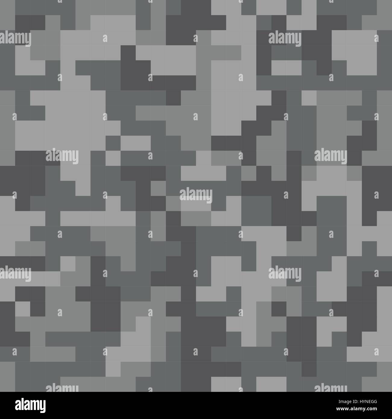 Camo Pixel modèle homogène. Camouflage urbain gris. Illustration de Vecteur