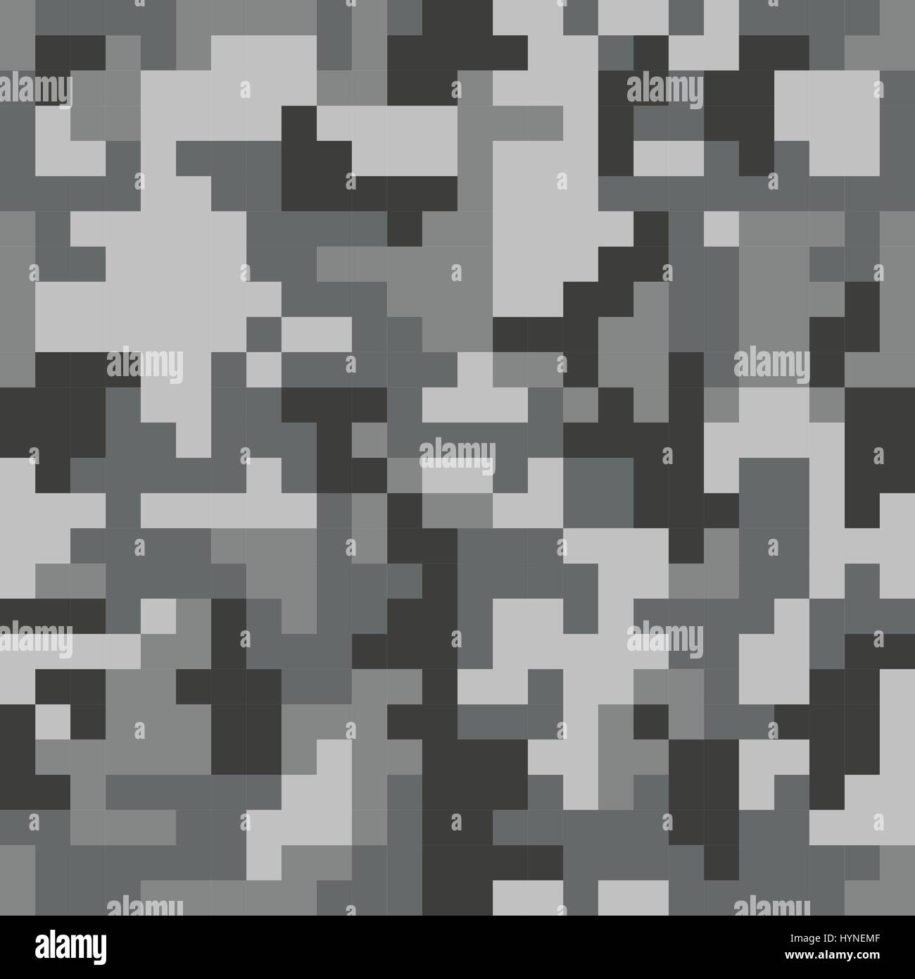 Camo Pixel modèle homogène. Camouflage urbain gris. Illustration de Vecteur