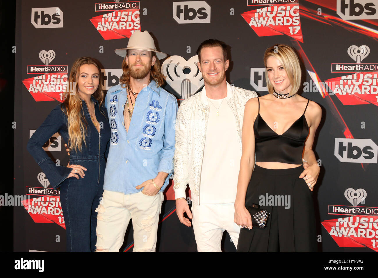 IHeart Music Awards 2017 au Forum le 5 mars 2017 à Los Angeles, CA comprend : Brittney Marie Cole, Brian Kelley, Tyler Hubbard, Hayley Stommel Où : Los Angeles, California, United States Quand : 06 Mars 2017 Banque D'Images