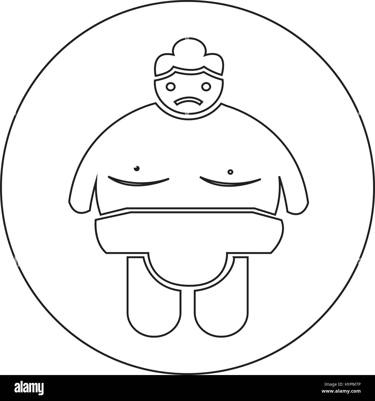 Icône gens Sumo Illustration de Vecteur