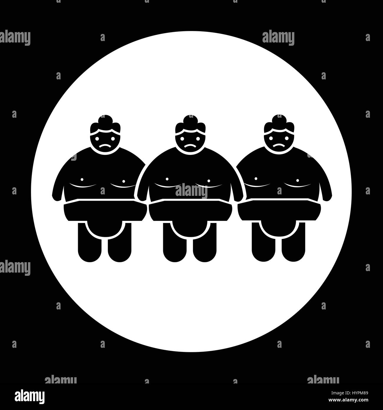 Icône gens Sumo Illustration de Vecteur
