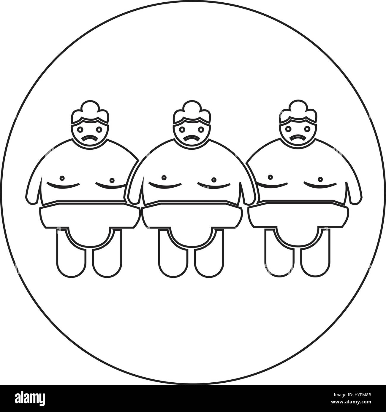 Icône gens Sumo Illustration de Vecteur