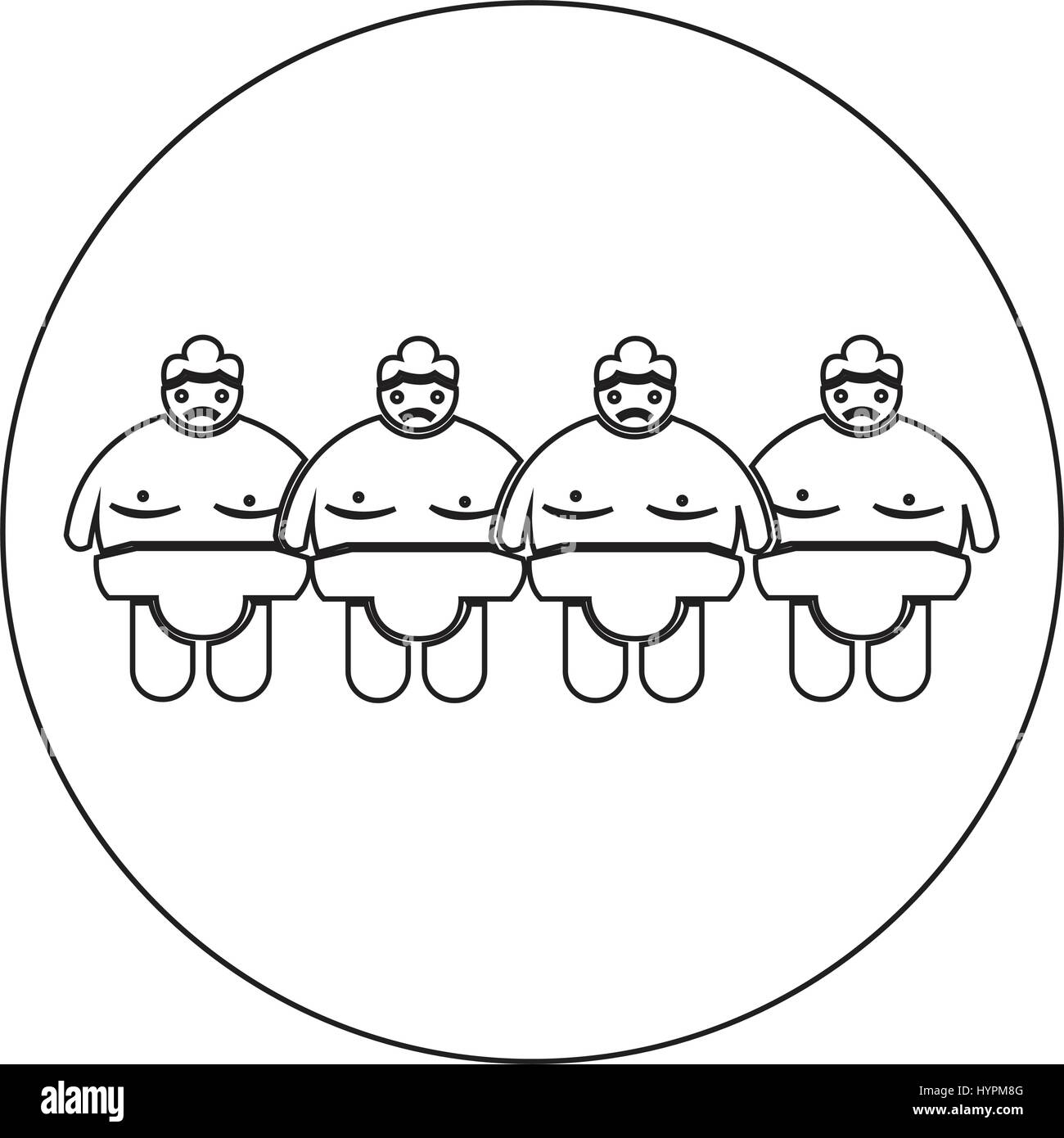 Icône gens Sumo Illustration de Vecteur