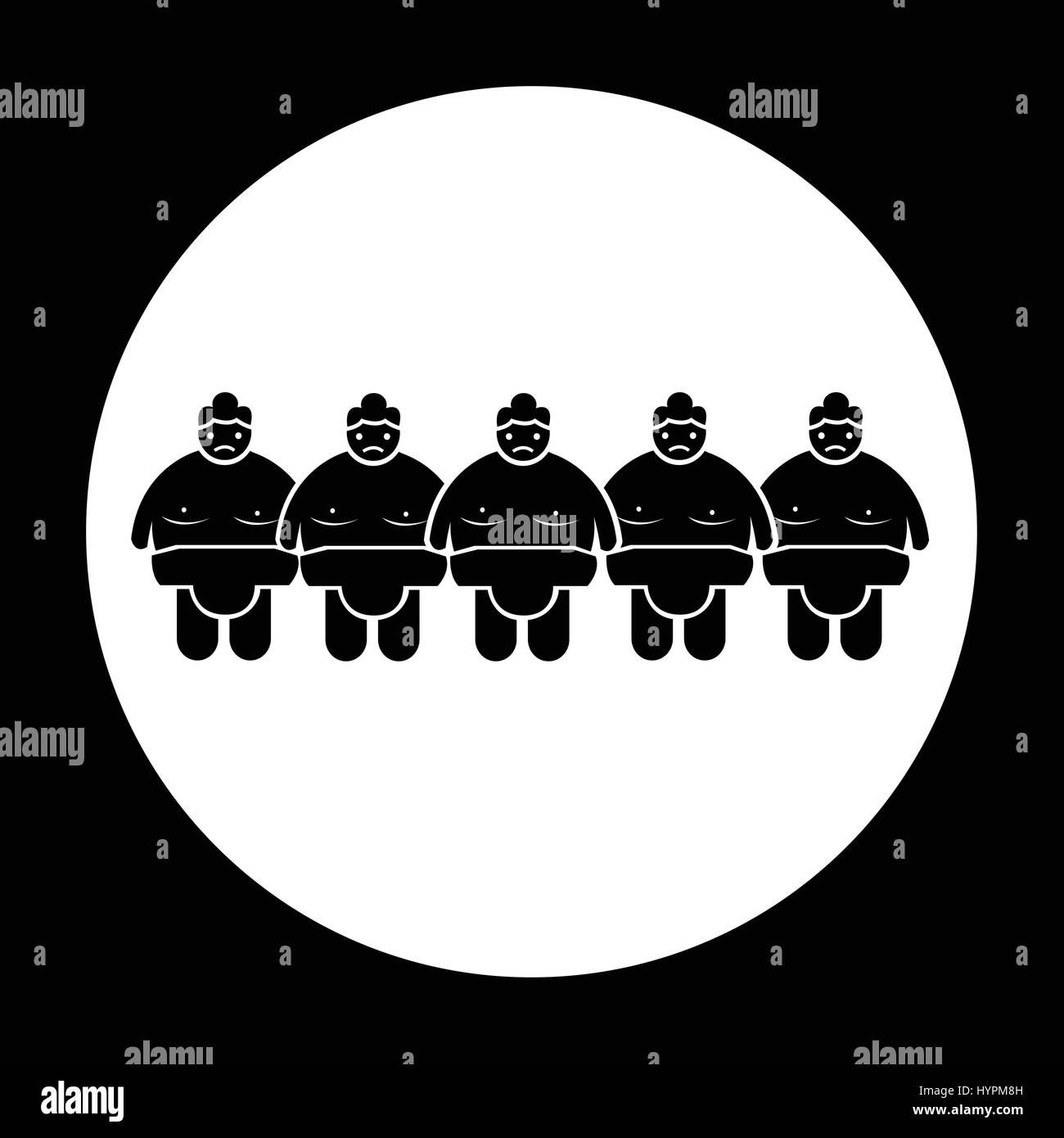 Icône gens Sumo Illustration de Vecteur