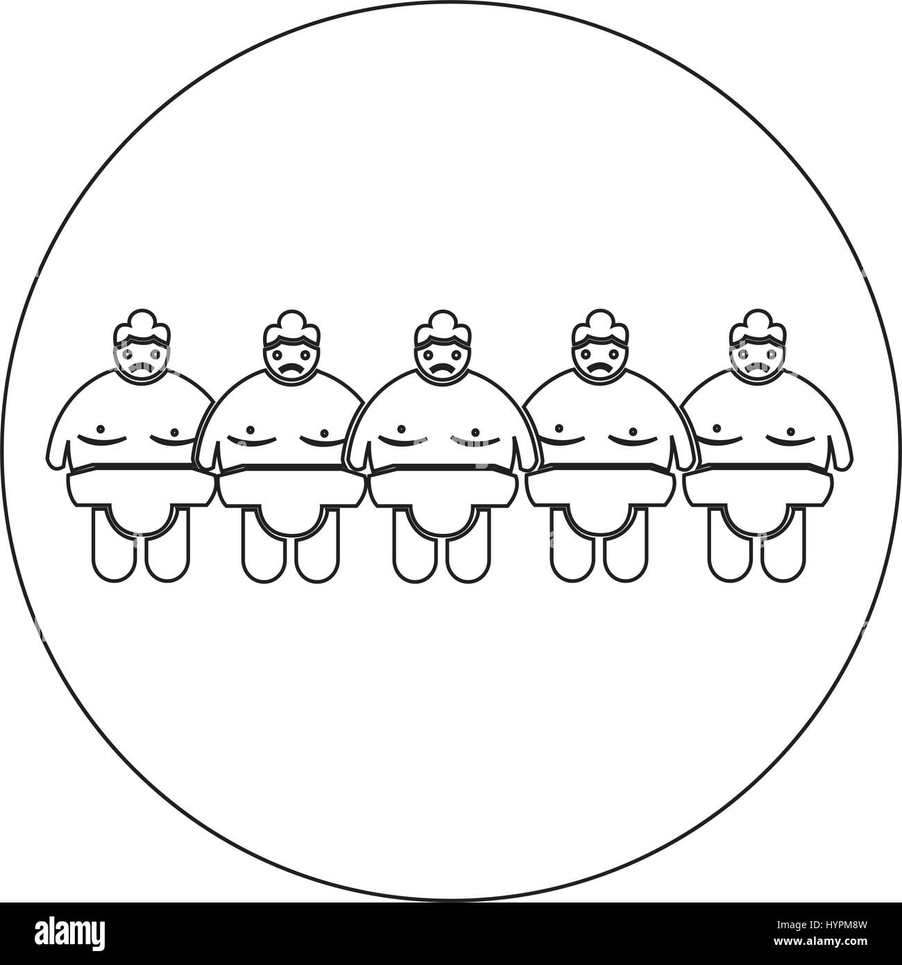 Icône gens Sumo Illustration de Vecteur