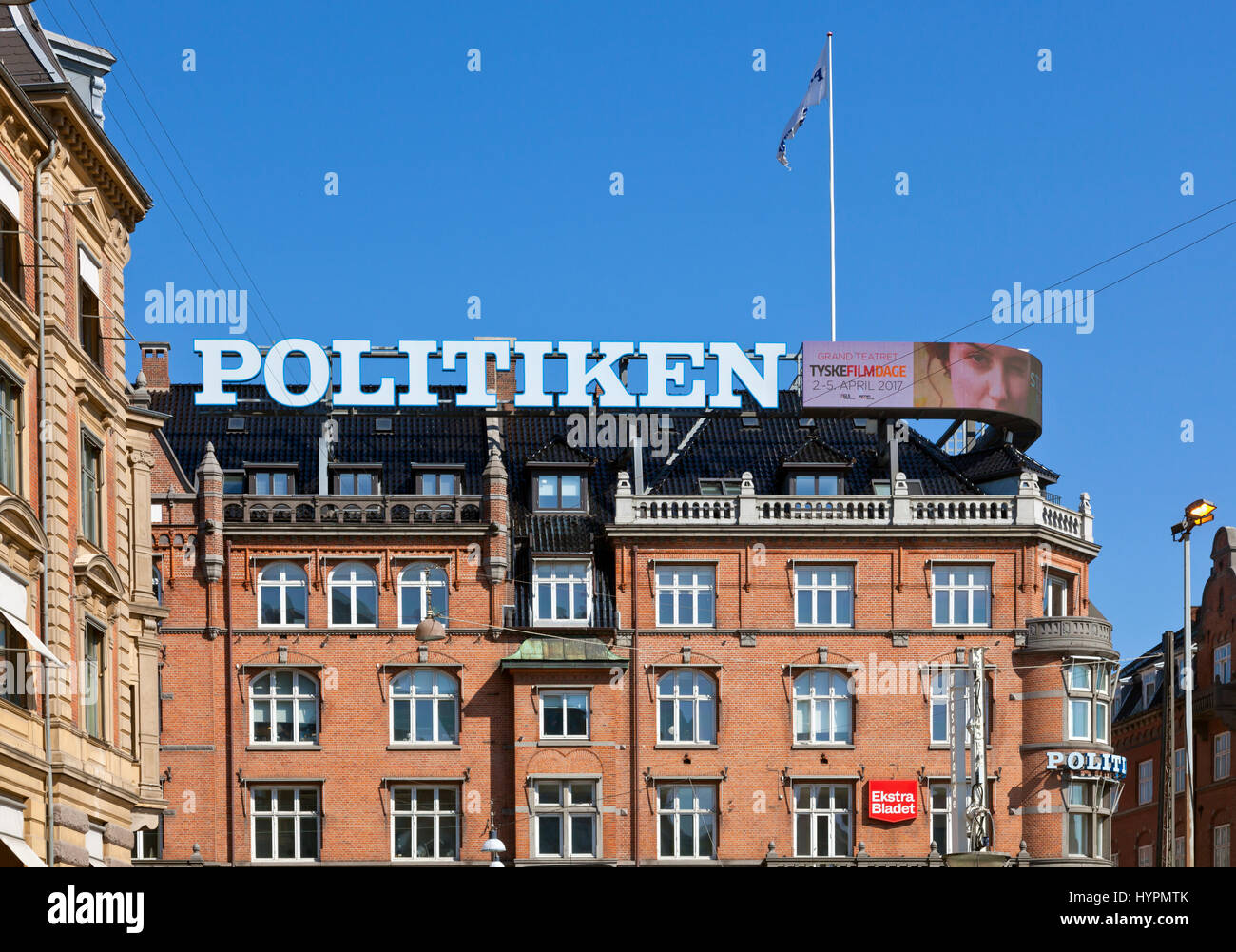 JP/Politikens Hus, Maison de JP / Politiken - POLITIKEN, une société danoise de presse et de journaux à la place de l'hôtel de ville de Copenhague, Danemark. Banque D'Images