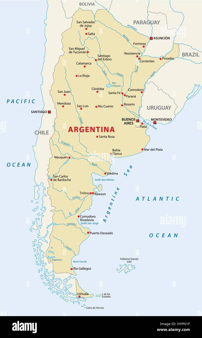carte de l'argentine
