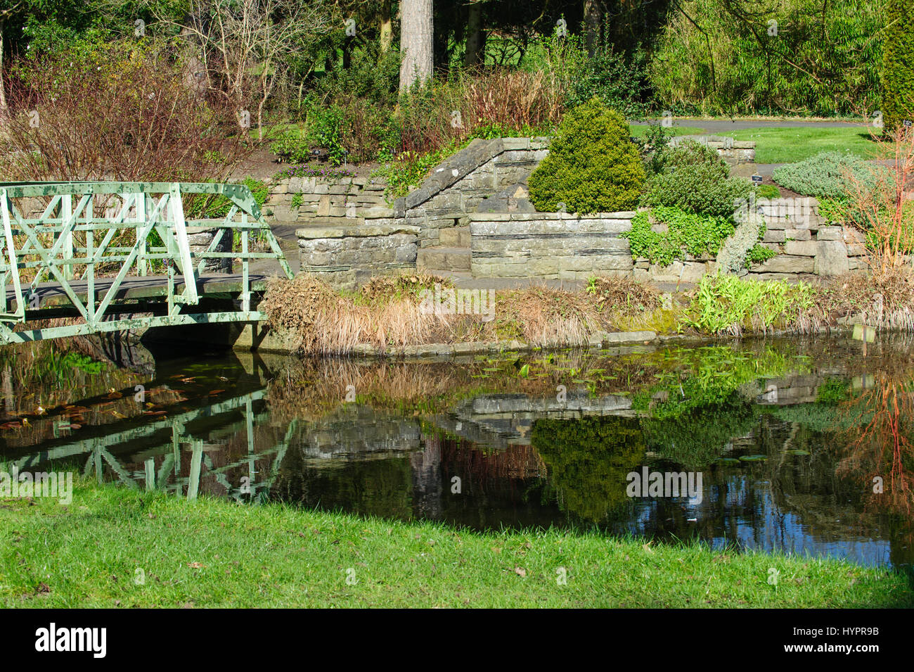 Dublin, Irlande - 15 mars, 2017 : Beau paysage au printemps dans les jardins botaniques nationaux le 15 mars 2017 à Dublin Banque D'Images