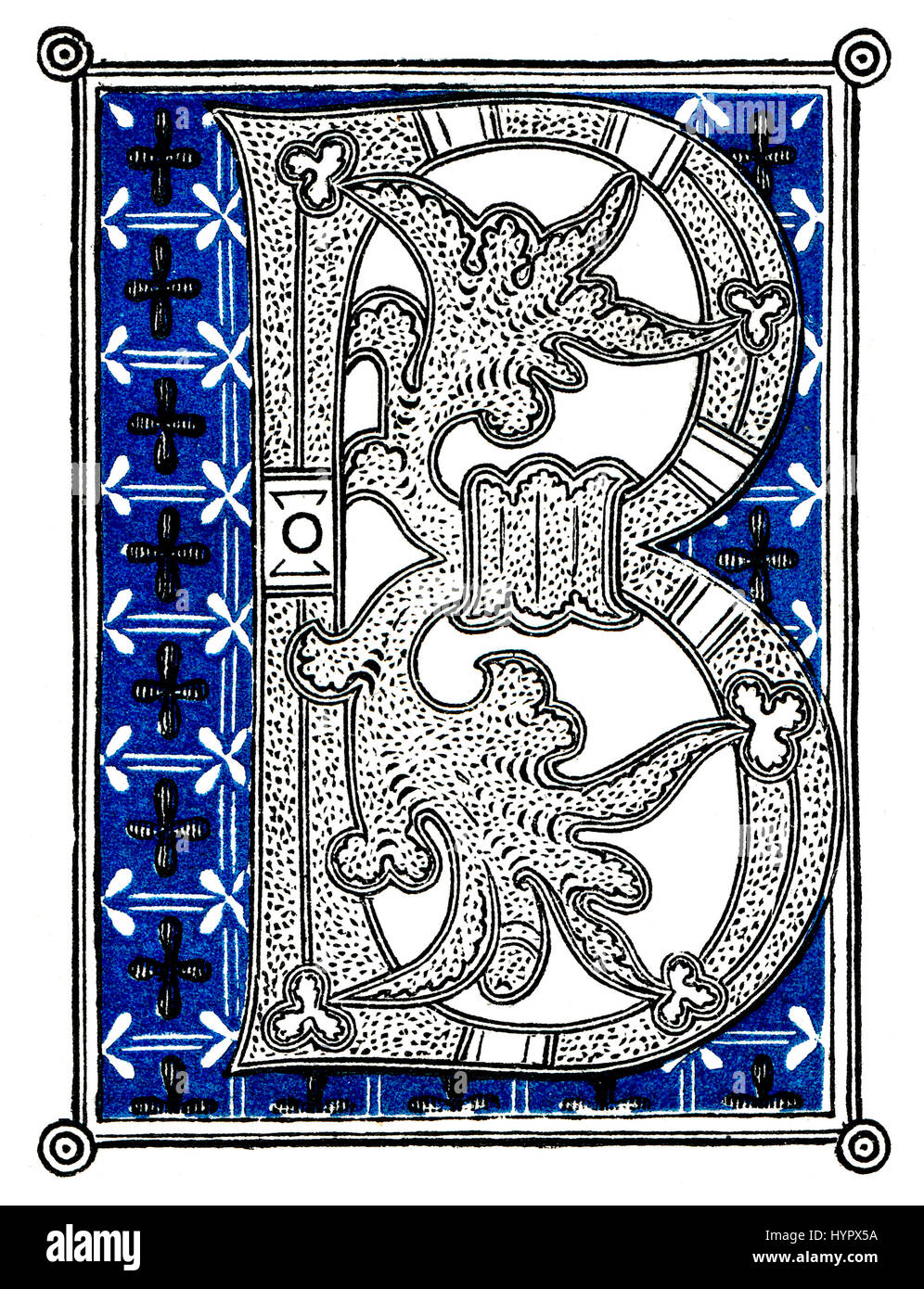 Des lettres ornées, initiales du 11e siècle Banque D'Images