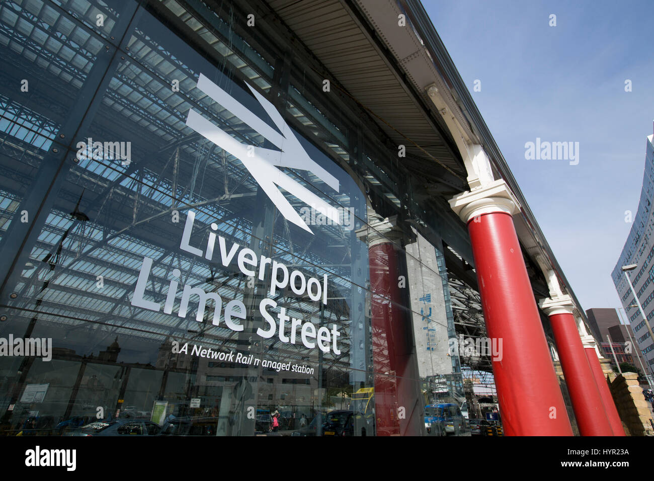 La gare de Liverpool Lime Street, Liverpool, Royaume-Uni Banque D'Images