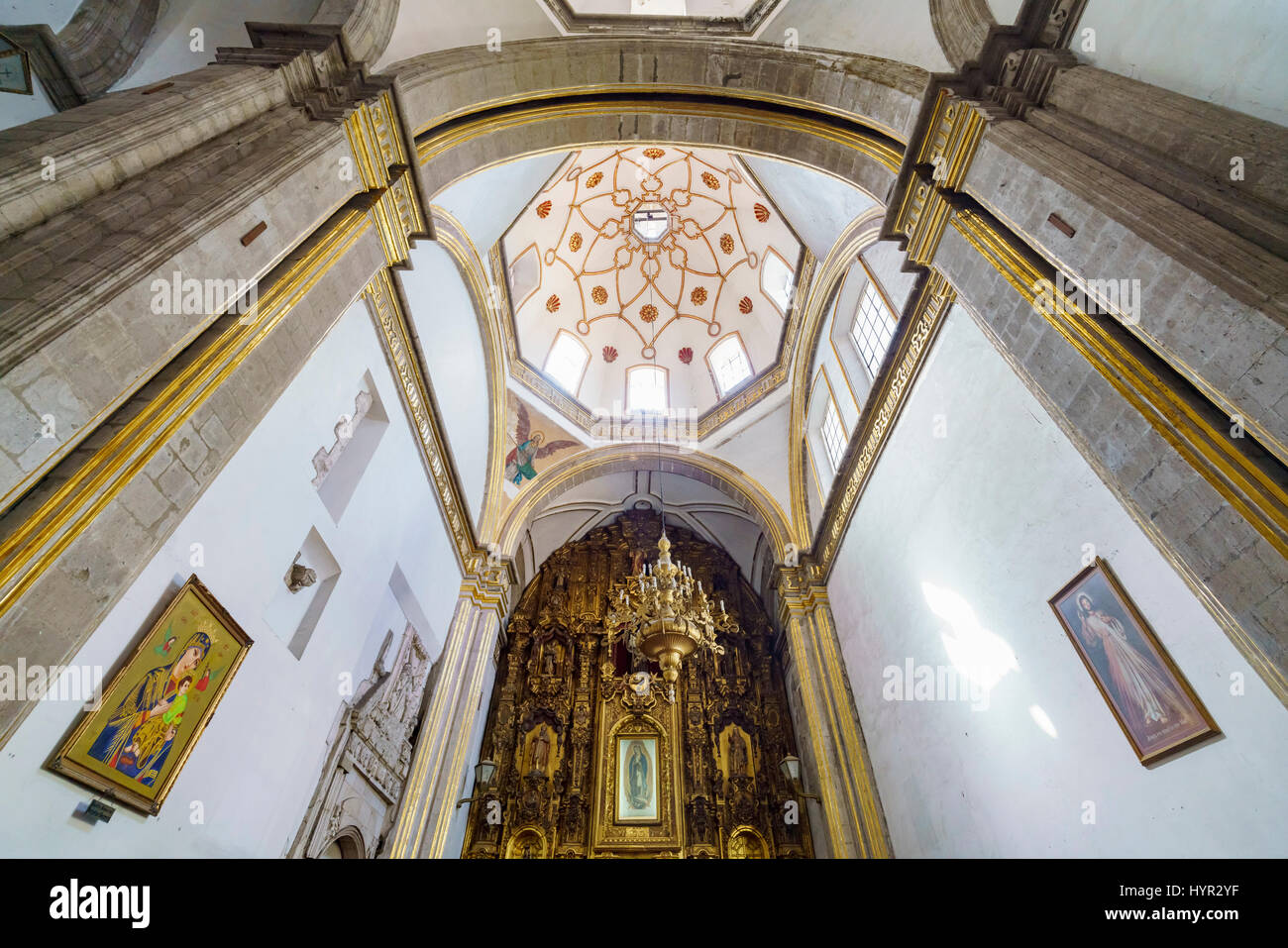 La ville de Mexico, 19 février : La vue intérieure du cadre magnifique de San Felipe de Jésus Satelite le févr. 19, 2017 à Mexico Banque D'Images