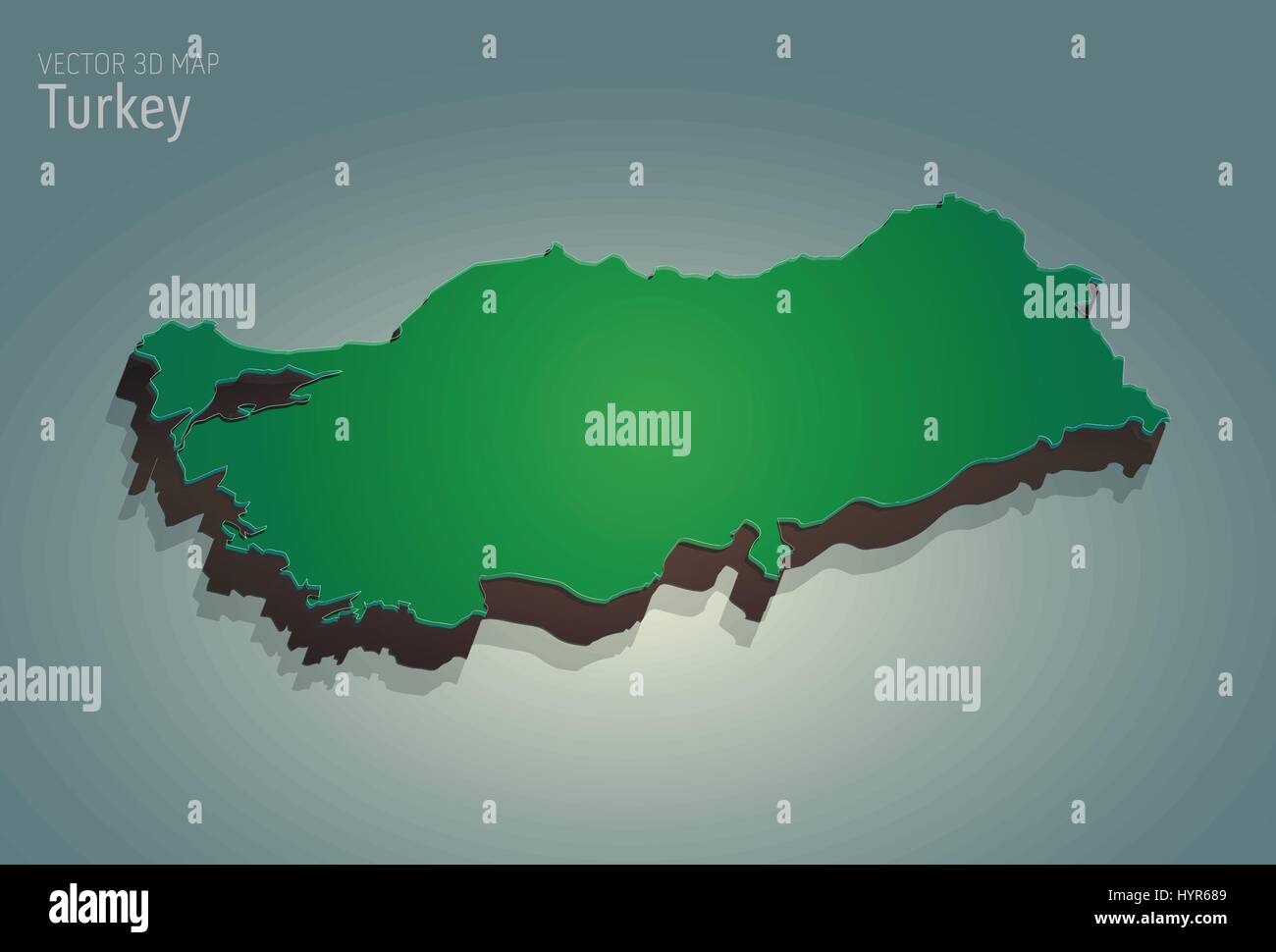 Carte 3d vector illustration de la turquie Illustration de Vecteur