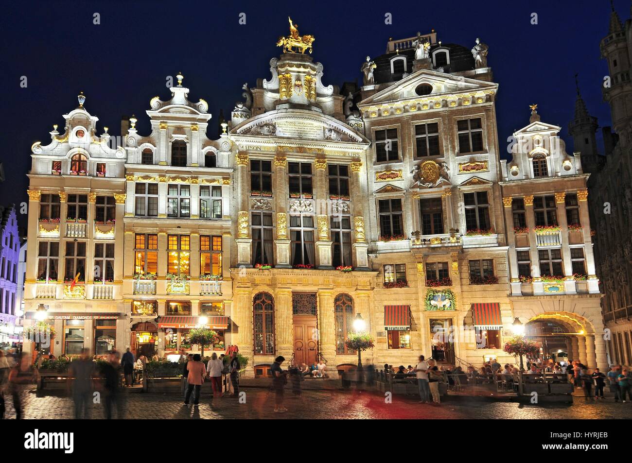 Guilde sur la Grand-place (Grote Markt) la place centrale de Bruxelles c'est plus importante destination touristique et la plus mémorable monument à Bruxelles Banque D'Images