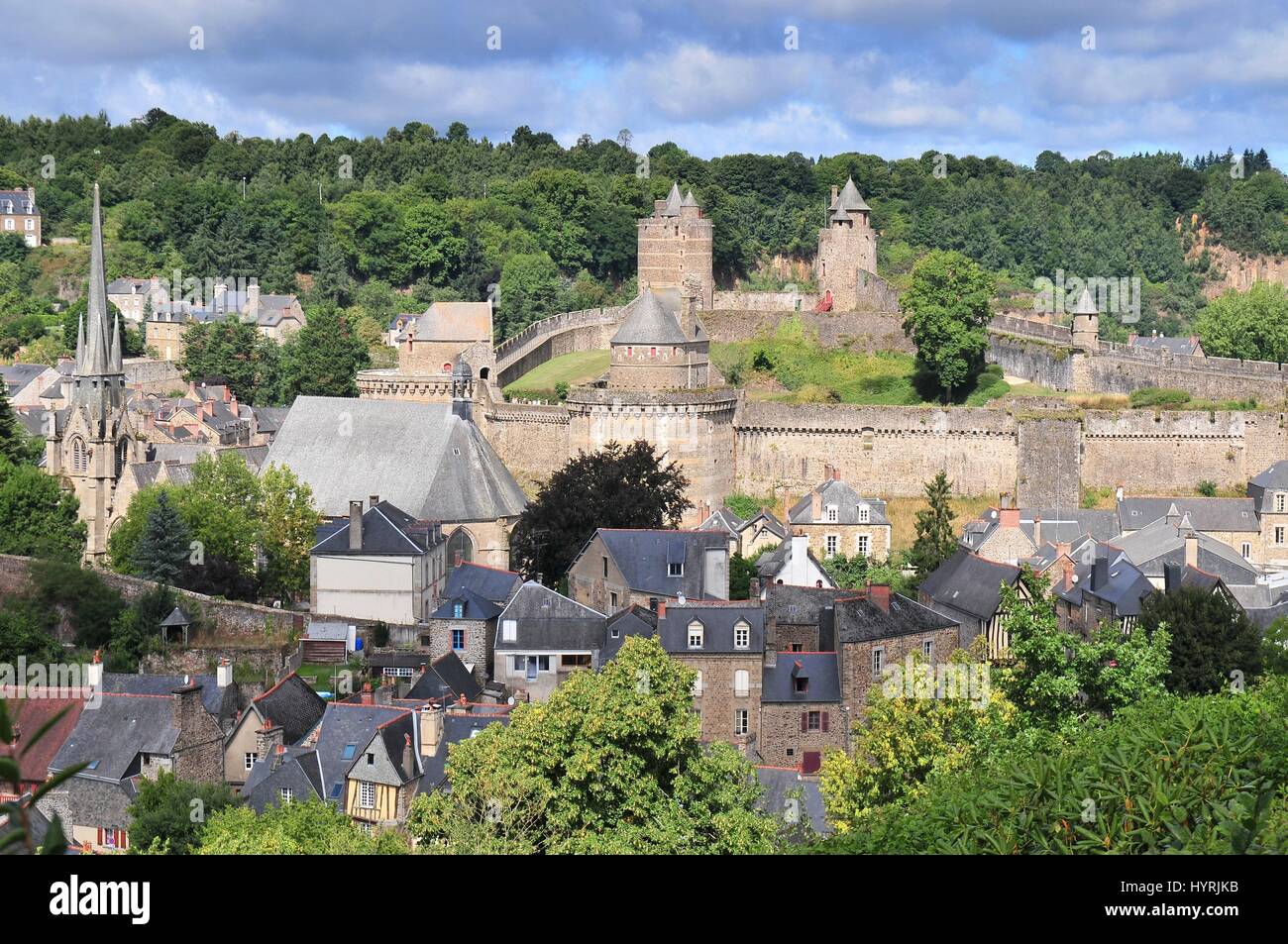 Château de Fougères, en Bretagne au nord de la France Banque D'Images