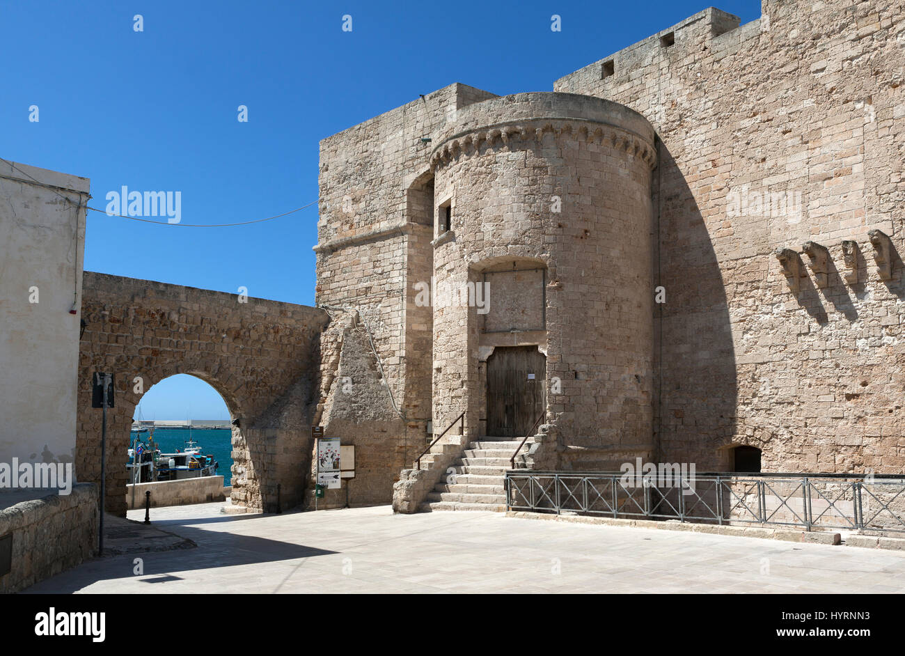Castello di Carlo V, Monopoli, Apulien, Pouilles, Italie Banque D'Images